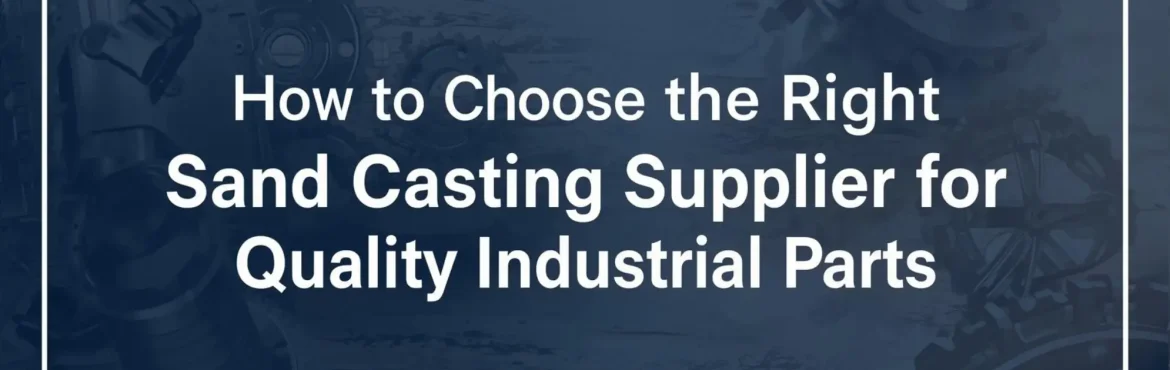 How to Choose the Sand Casting Supplier for Quality Parts
